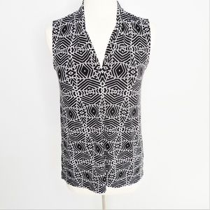 Vince Camuto Tribal Motif Sleeveless Blouse